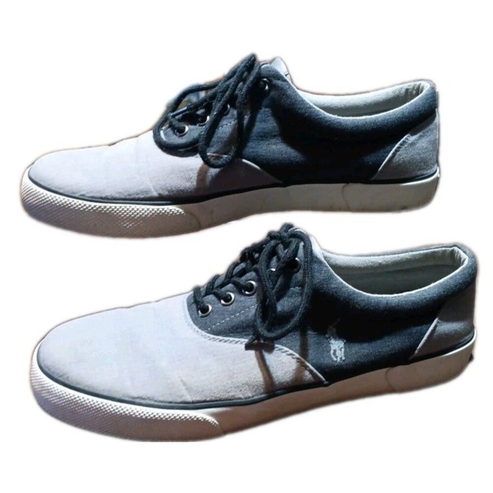 Polo Ralph Lauren Forestmont Men’s Navy Blue Canvas Sneakers Size 11D Shoes